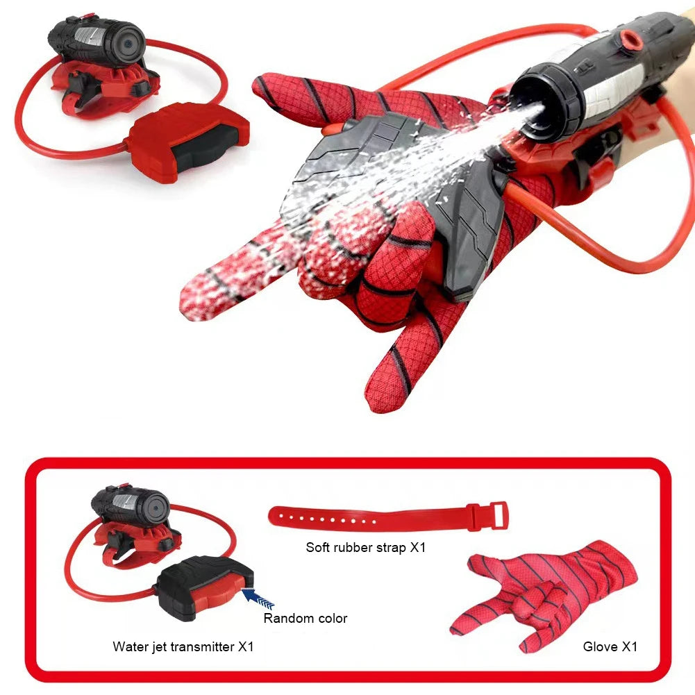 Spider Web Shooters Toy Superhero Squirt Guns with Glove Wrist Water Sprayer Toy Water Fighting Toy for Kids Adults