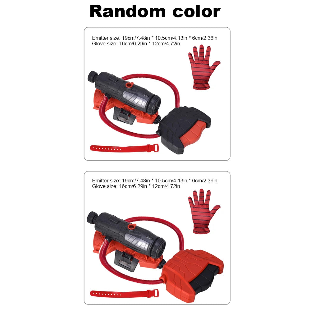 Spider Web Shooters Toy Superhero Squirt Guns with Glove Wrist Water Sprayer Toy Water Fighting Toy for Kids Adults